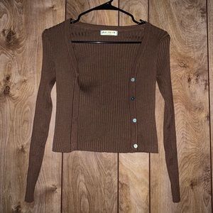 Walk This Way Button Front Knit Top